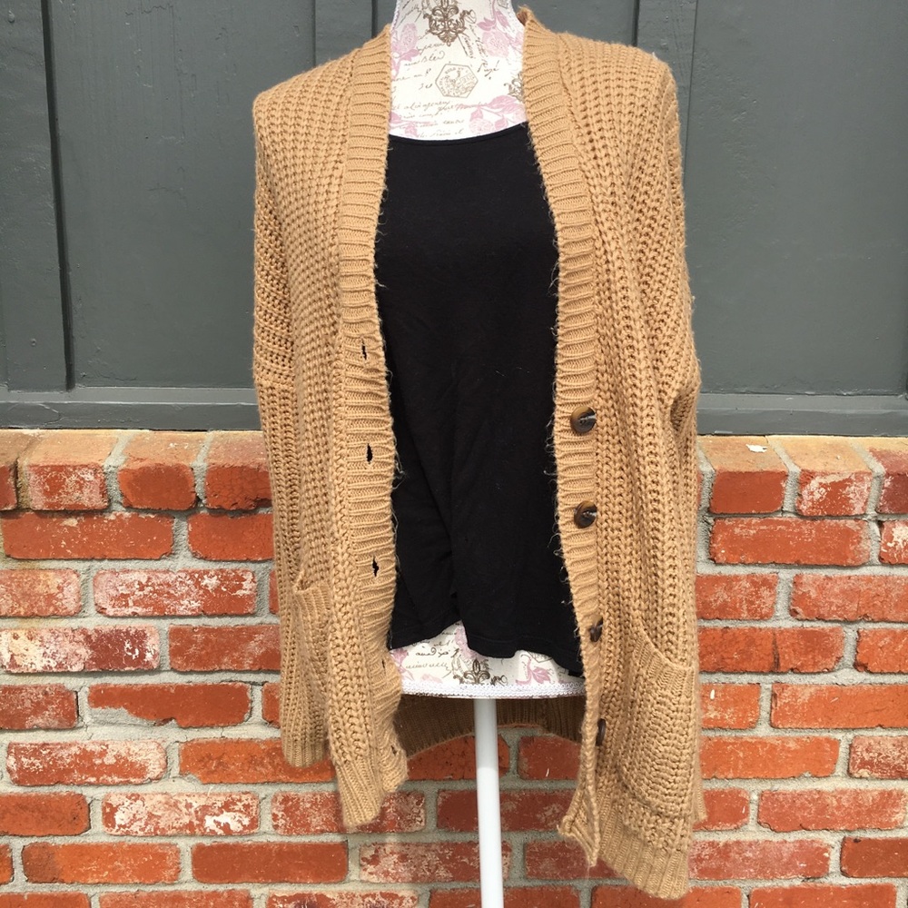 BDG Oversized Cardigan (tan)